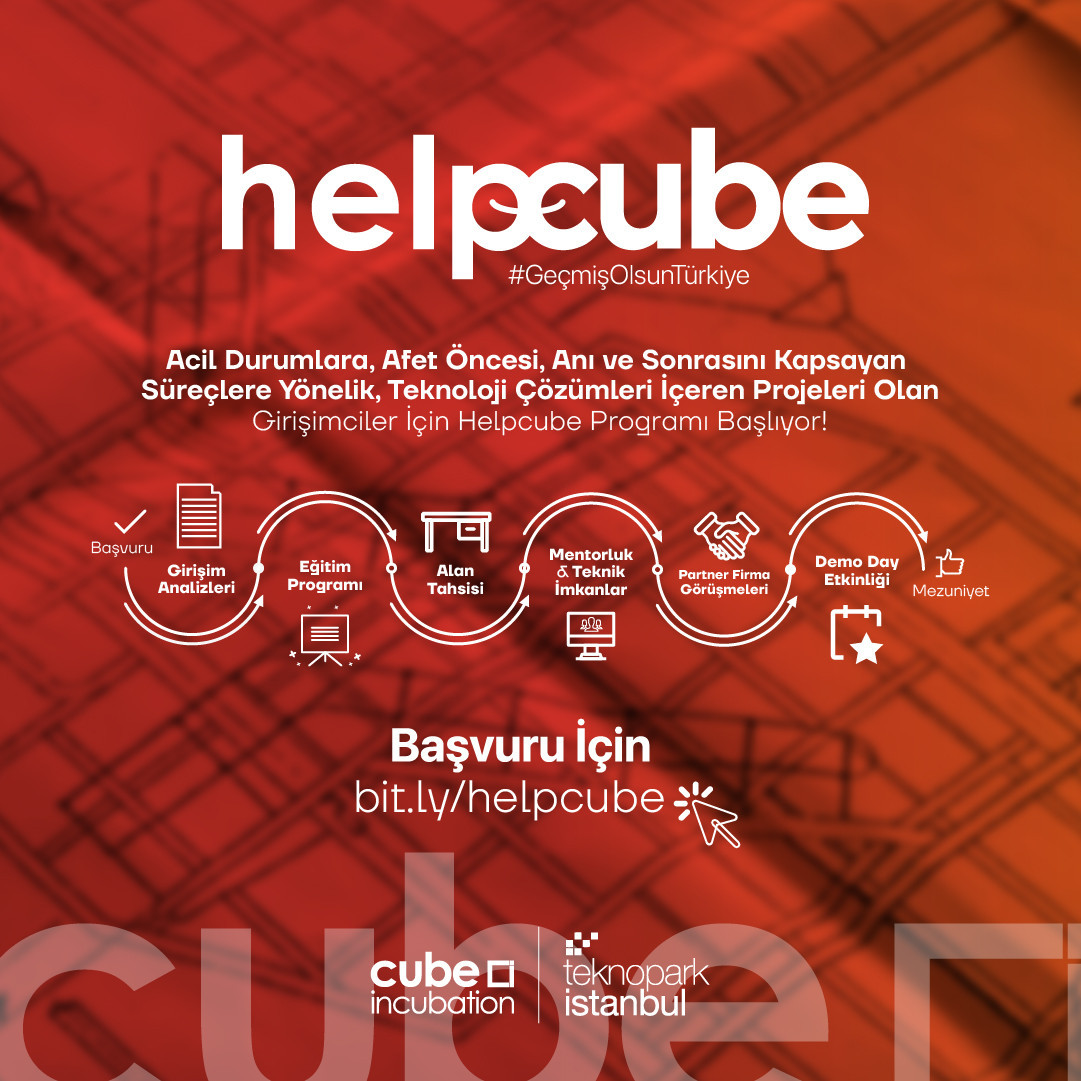Teknopark İstanbul’un Kuluçka Merkezi Cube Incubation’dan Afet ve Acil Durum Projeleri için Helpcube Hızlandırma Programı